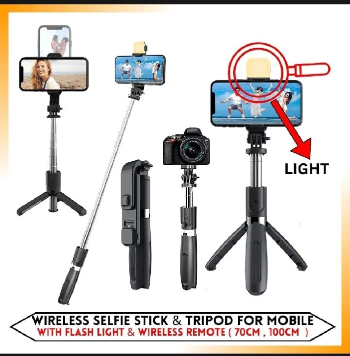 Compact Mobile Tripod Stand (Black)