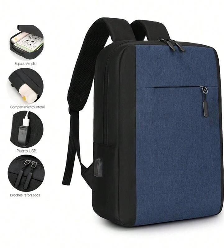 Blue 3-Piece Nylon Backpack Set for Daily Wear