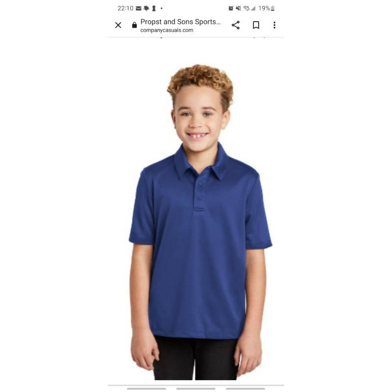 Blue Polo-Short Sleeve Silk Touch