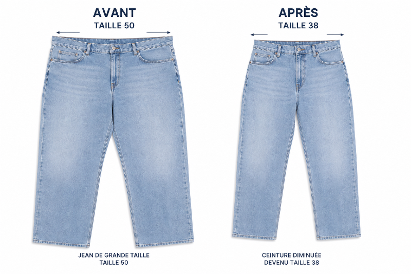 Diminuer la ceinture jean