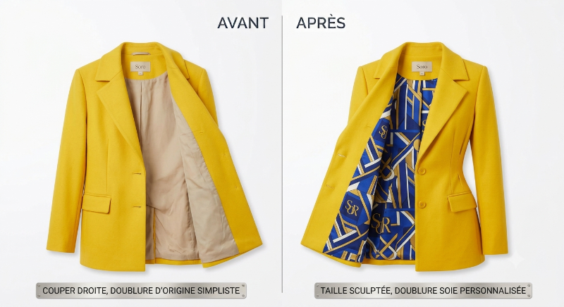 Remplacer la doublure veste/manteau