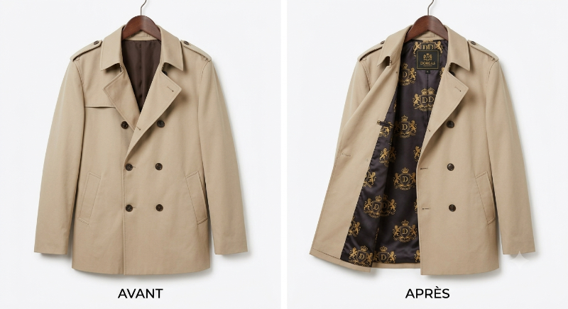 Remplacer doublure Manteau