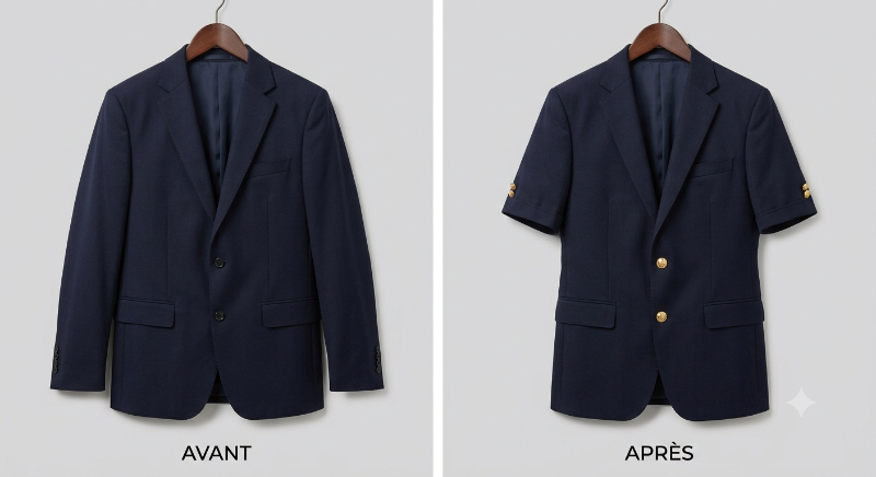 Raccourcir les manches de veste