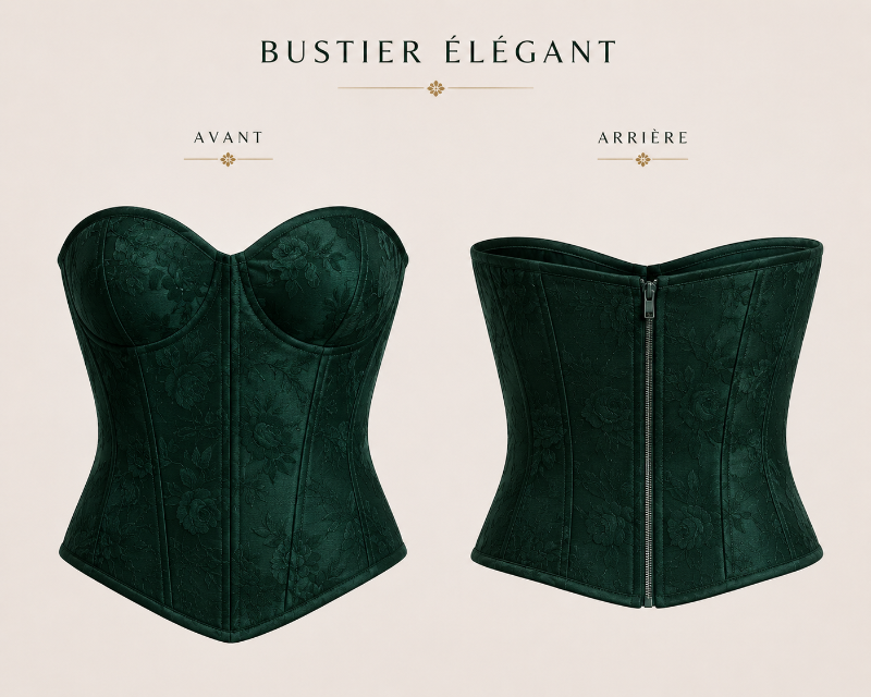 Bustier Corset Zip Dos