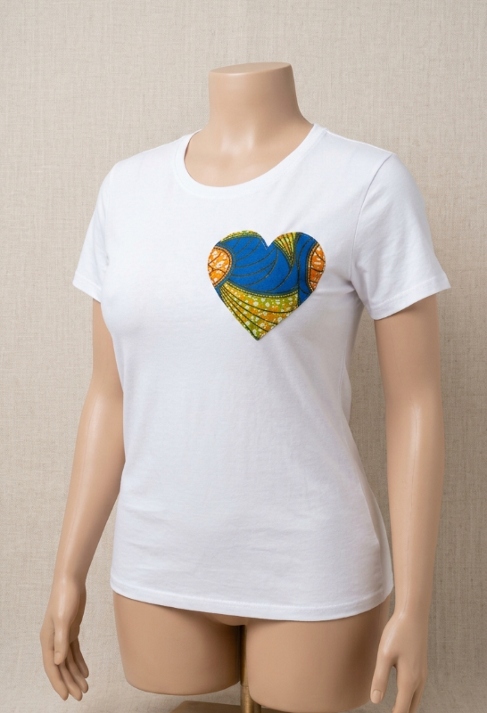 T- shirt femme coeur Wax
