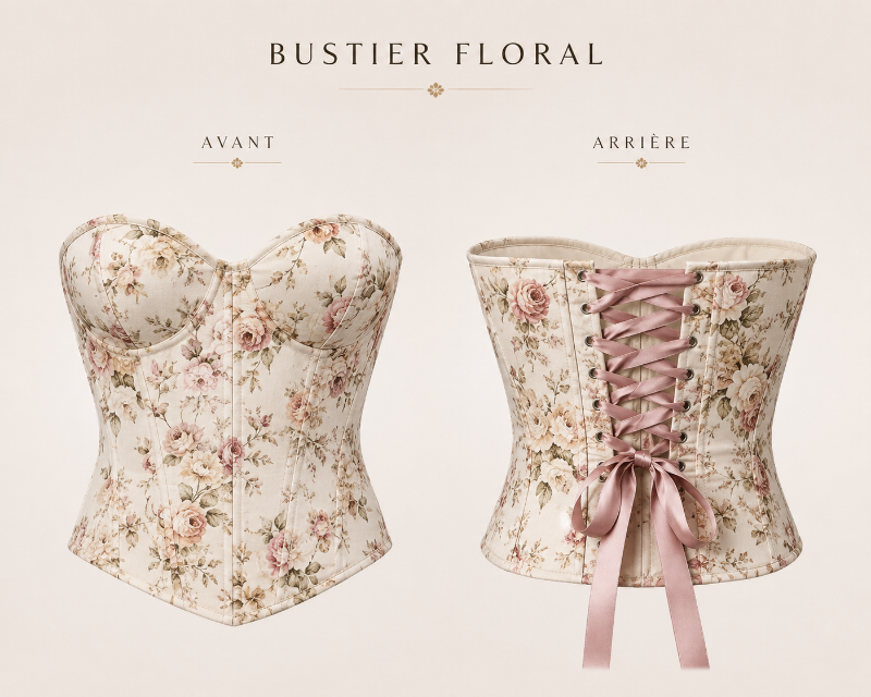 Bustier Corset Laçaga Dos