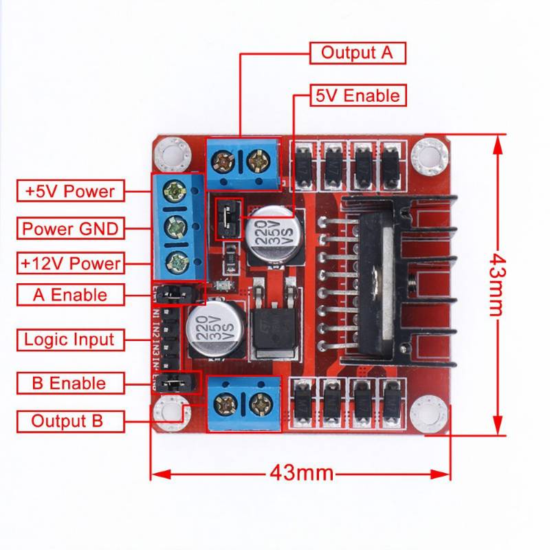 L298NDC Motor Driver Module