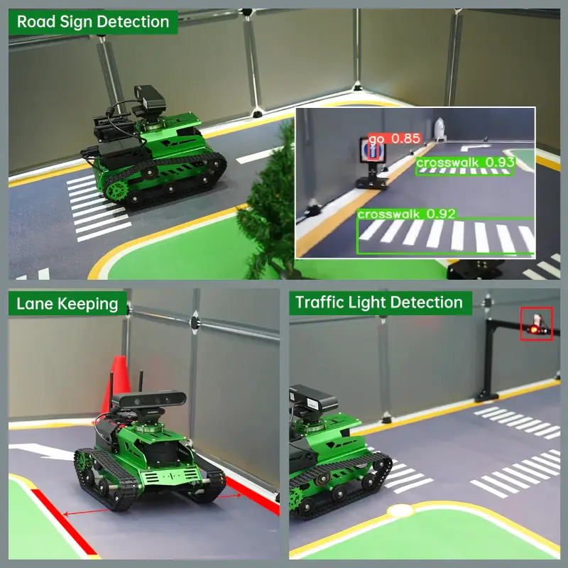 Hiwonder JetTank ROS Robot Tank Powered by Jetson Nano with Lidar Depth Camera Touch Screen, Support SLAM Mapping and Navigation