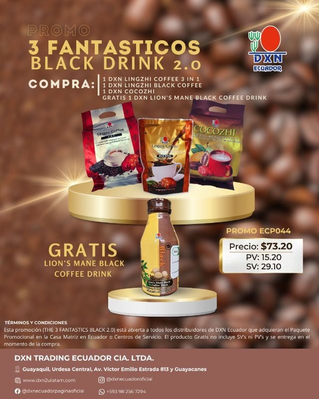 LOS TRES FANTASTICOS BLACK DRINK 2.0