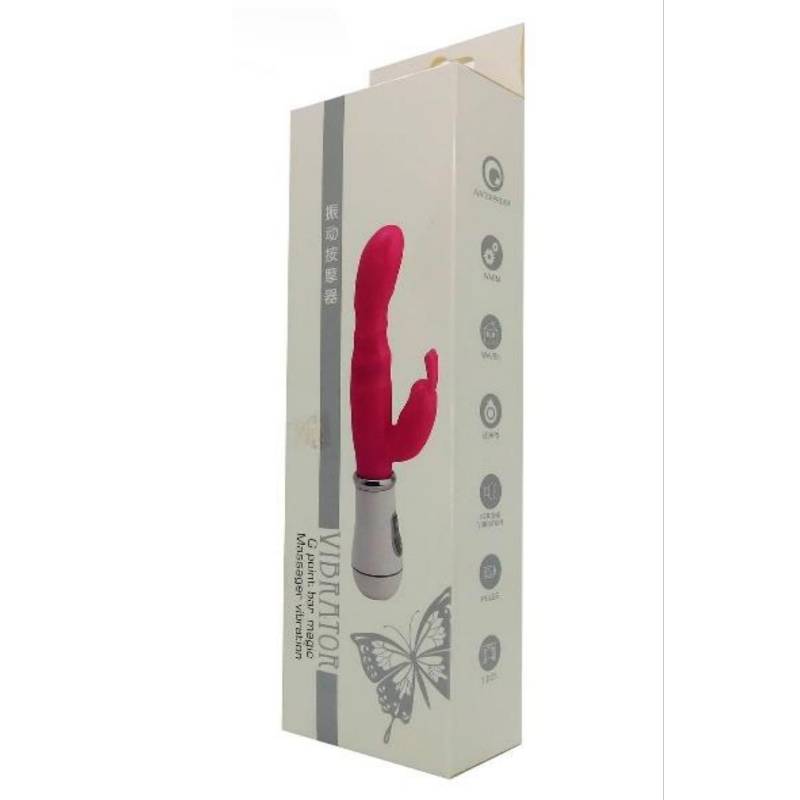 VIBRADOR DOBLE ESTIMULACION CONEJITO CLÍTORIS JUGUETE SEXUAL