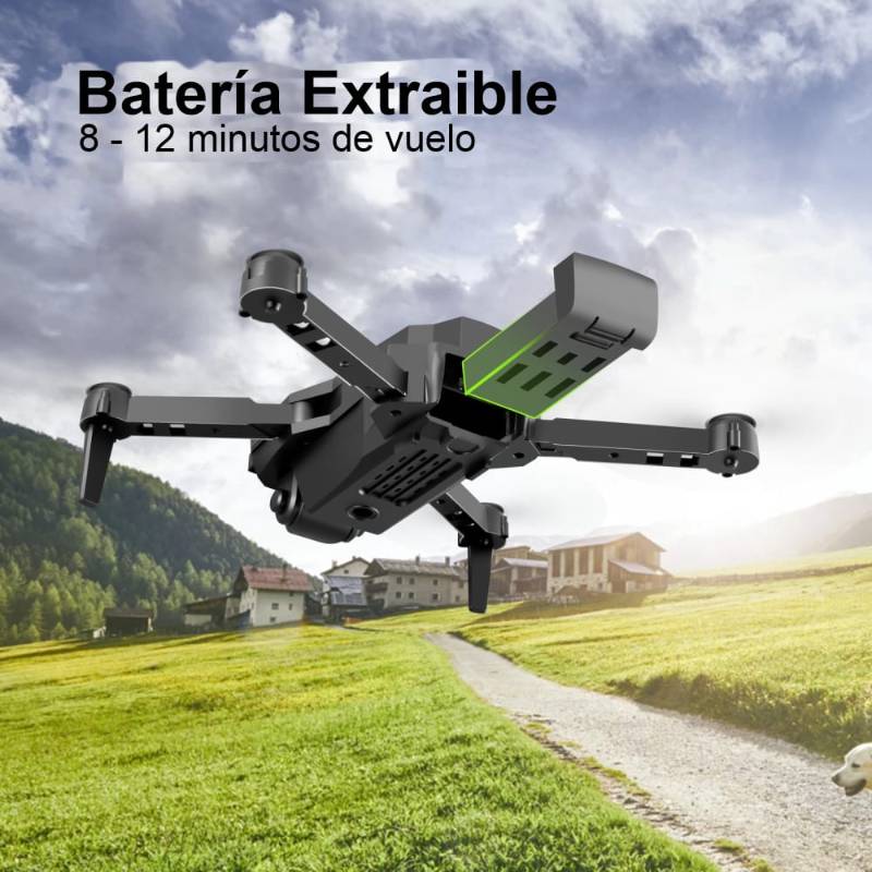 E90 MINI DRONE CON CÁMARA HD 2,4 GHZ 4CH WIFI FPV CONTROL PLEGABLE RC DRONE KIT CON LUCES LED