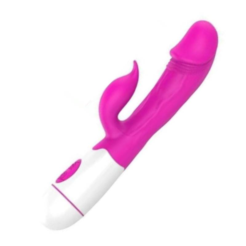 VIBRADOR DOBLE ESTIMULACION CONEJITO CLÍTORIS JUGUETE SEXUAL