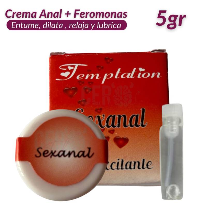 CREMA ANAL ENTUME Y DILATA TEMPTATION 5G + FEROMONAS