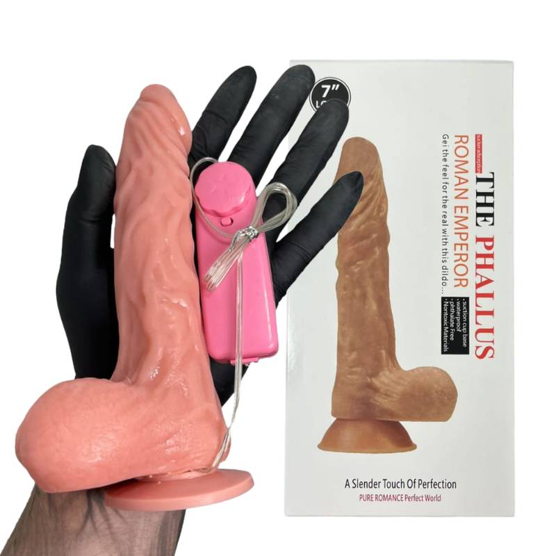 DILDO REALISTA CON VIBRACION - CONSOLADOR DE CHUPA FINA 20CM