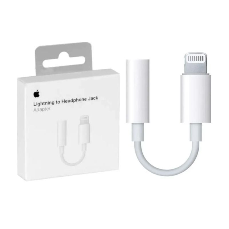 Lightning to Headphone Jack Adapter for iPhone White Mini