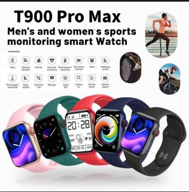 Stylish Smart Watch - Premium Silicone Fitness Tracker (Black, Red & Multicolor)