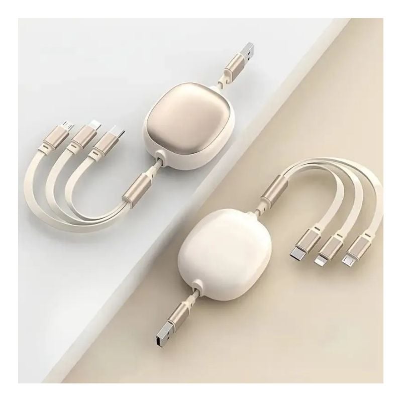 : 3 in 1 Charging Cable 100W Fast Charging Cable | Type-C, iPhone, Micro USB Durable & Compact