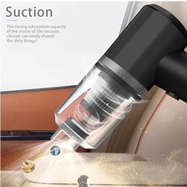 Portable 3-in-1 Car Vacuum Black ABS