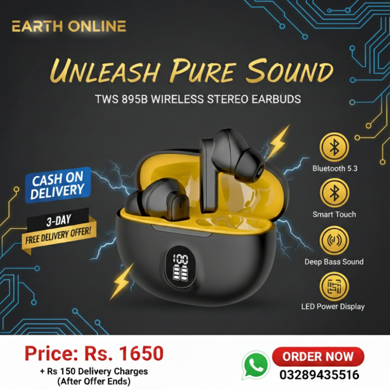 TWS 895B: Premium Sound & Style