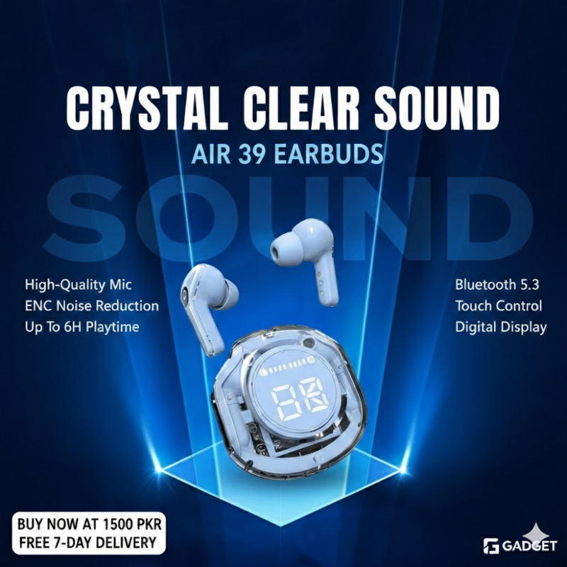 🎧 Air 39 Wireless Earbuds - Crystal Clear Sound (Bluetooth 5.3)