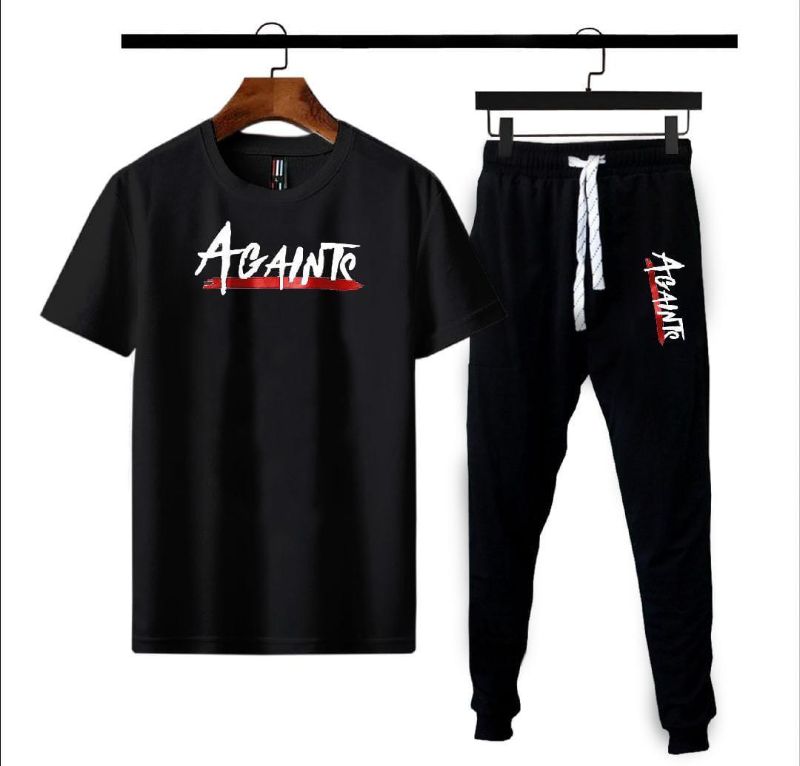2 Pcs Men's Fleece Printed Track Suit