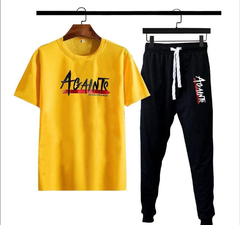2 Pcs Men's Fleece Printed Track Suit