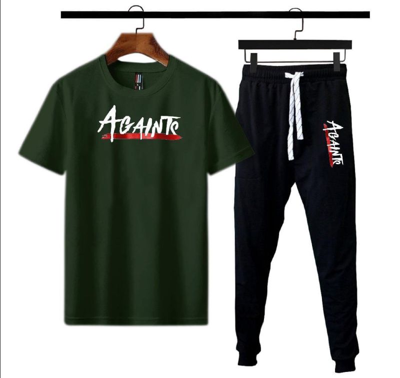 2 Pcs Men's Fleece Printed Track Suit