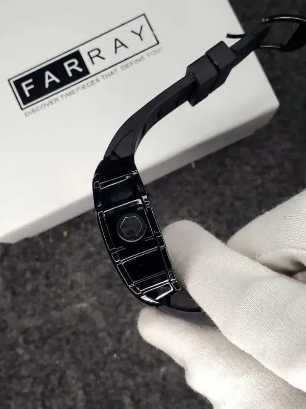 Richard Black Belt Skeleton Watch