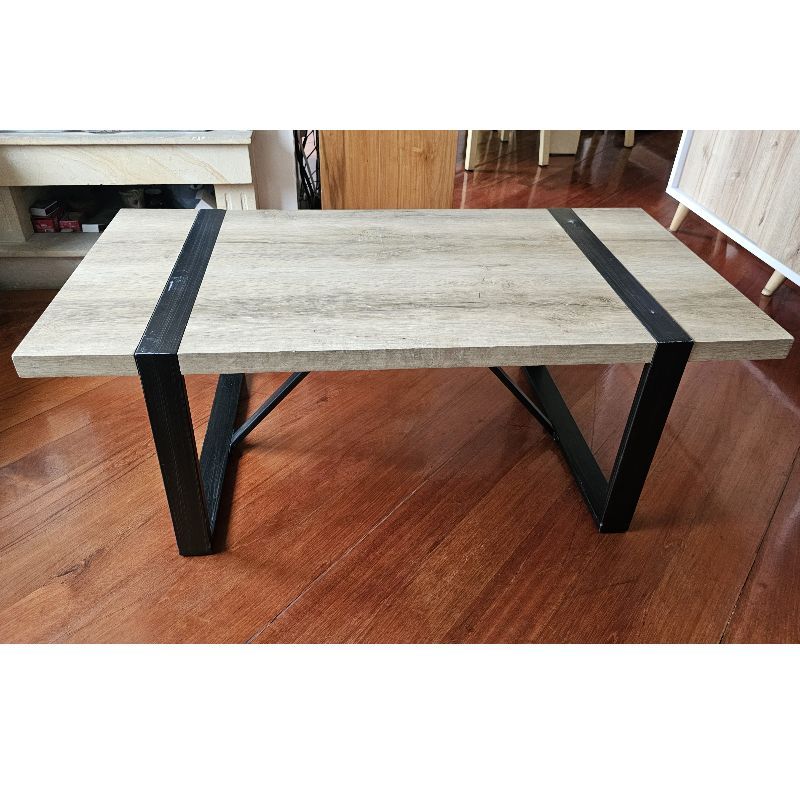 Mesa de centro industrial madera y metal 120×60 cm
