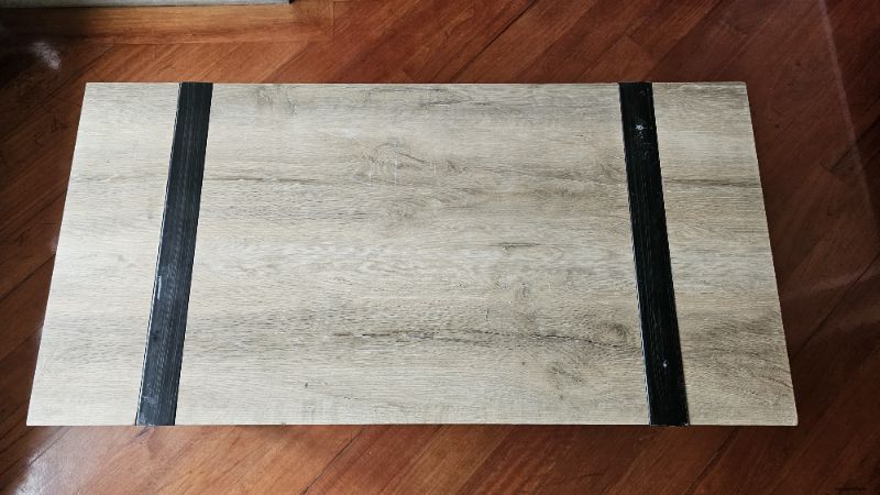 Mesa de centro industrial madera y metal 120×60 cm