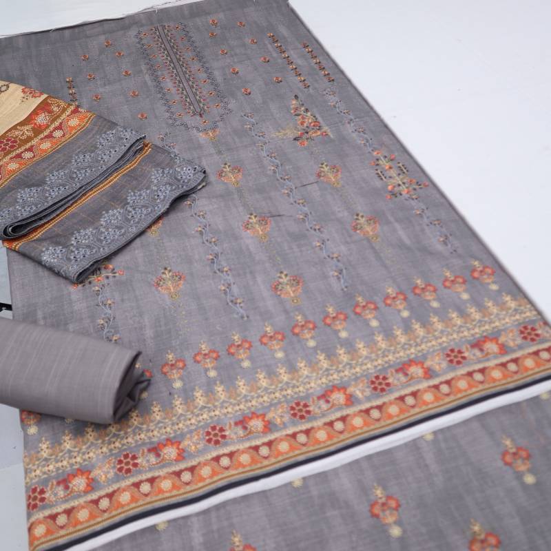 Khaddar EMB Cutwork Shawl (1430-009) Regalia
