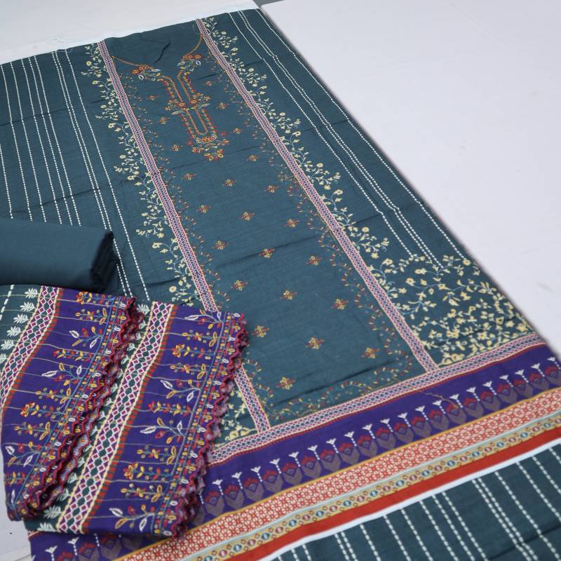 Khaddar Embroidery Cutwork (1437-008) Bin Saeed