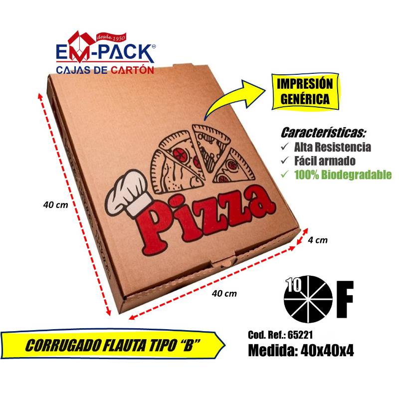 25 Cajas Pizza
FAMILIAR C/IMPRESIÓN