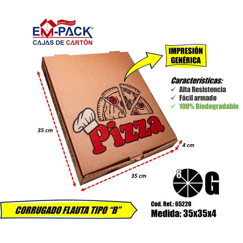 25 Cajas Pizza
GRANDE C/IMPRESIÓN