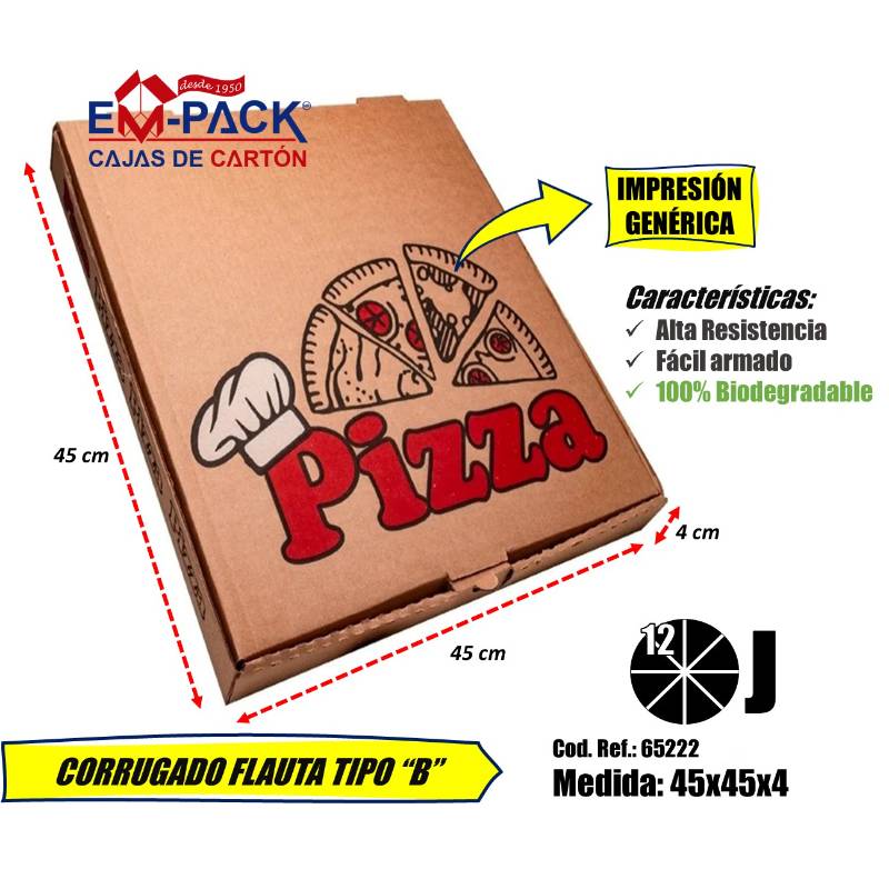 25 Cajas Pizza
JUMBO C/IMPRESIÓN
