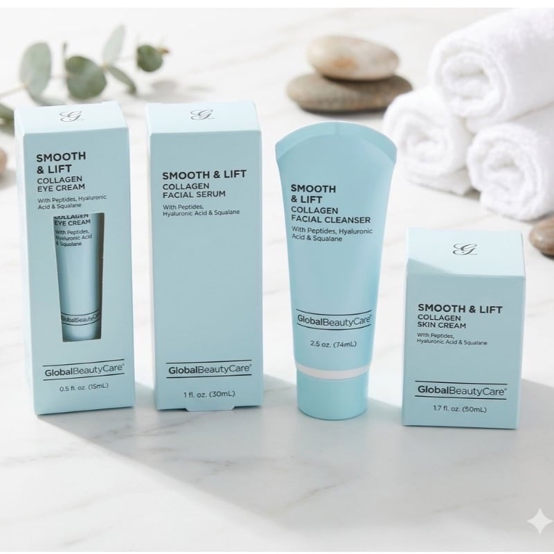 SET DE 4 PASOS SMOOTH Y LIFT CLEANSE , COLLAGEN EYE CREAM,SERUM COLLAGE Y CREAM COLLAGEM