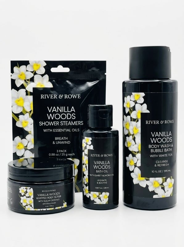 SET EXFOLIANTE,ACEITE, GEL DE BANO Y PASTILLA DE AROMA TERAPIA