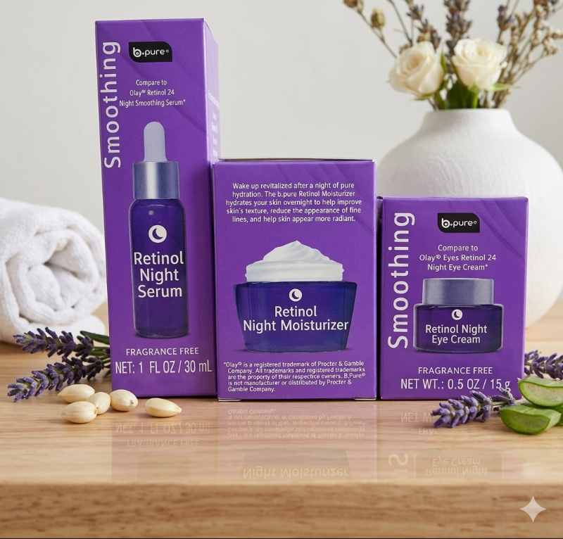 SET DE CREMA , SERUM  Y CREMA DEOJOS DE RETINOL DE NOCHE