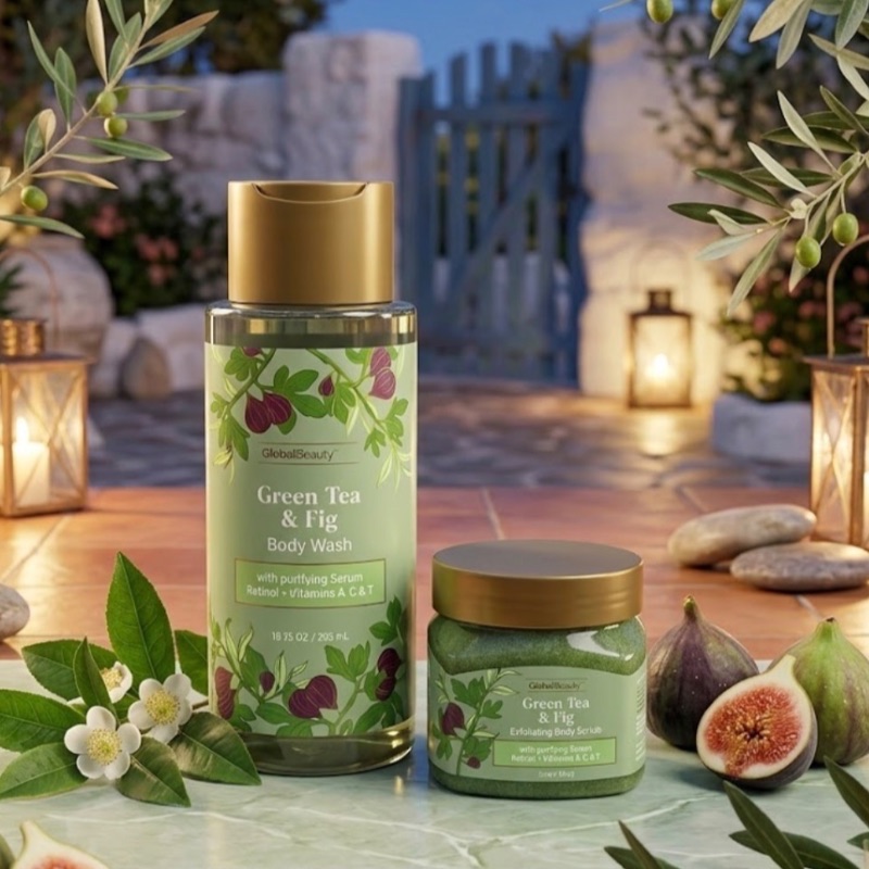 GREEN TEA Y FIG BODY WASH Y EXFOLIANTE