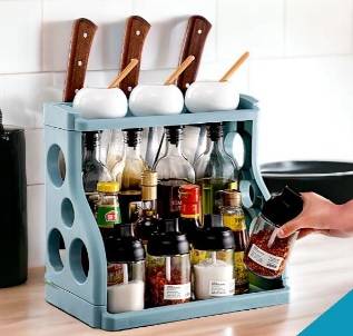 2 Layer Multi-Function Kitchen Shelf