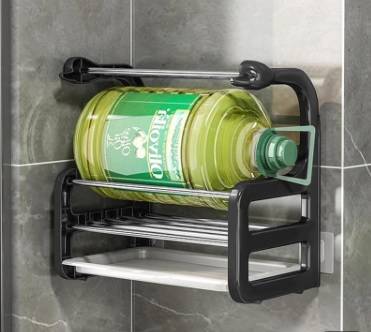 Wall-mounted dishcloth sponge storage rack