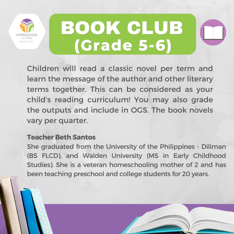 Book Club for grades 5-6