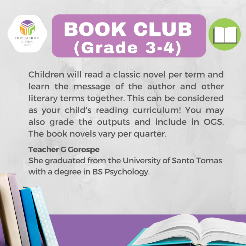 Book Club for grades 3 -4