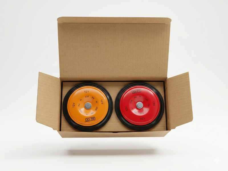 CAR HORN High Tone Horn (Orange) Low Tone Horn (Red)