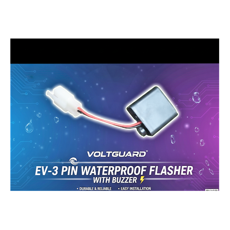 ev-3 PIN WATERPROOF FLASHER WITH BUZZER