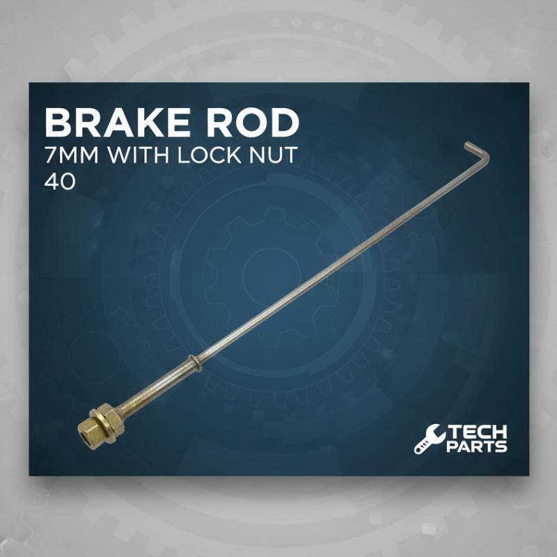 BRAKE ROD 7MM WITH LOCK NUT 40