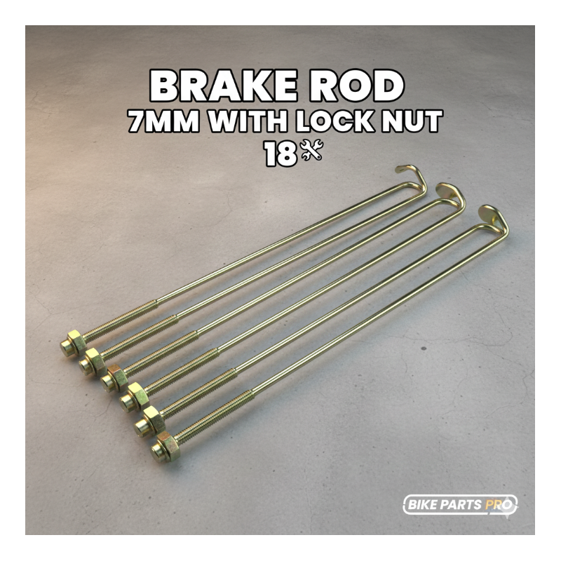 BRAKE ROD 7MM WITH LOCK NUT 18