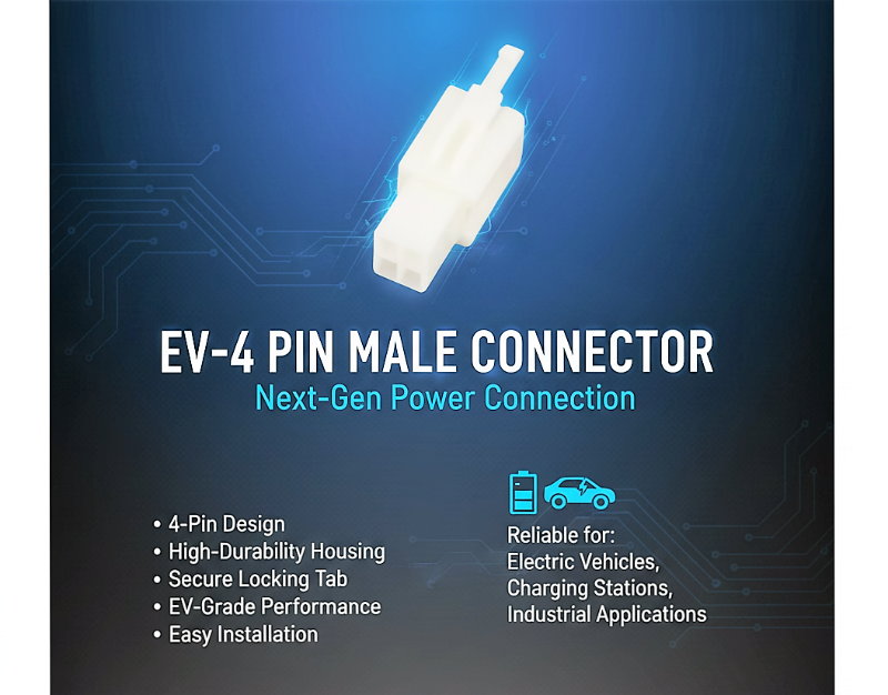 ev-4 PIN MALE CONNECTOR - PACK OF 10
