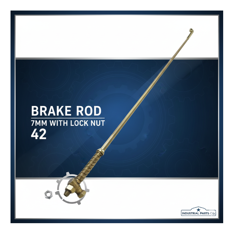 BRAKE ROD 7MM WITH LOCK NUT 42