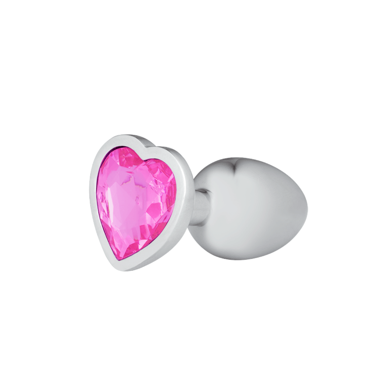 Plug Anal Corazón Gema Fucsia